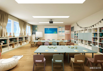 教育空间」儿童服务站-装修设计效果图-徐峰设计师作品-设计本
